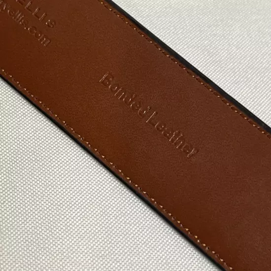 New NWOT Perry Ellis Portfolio Size 36/90 Brown Full Grain Cowhide Leather Belt