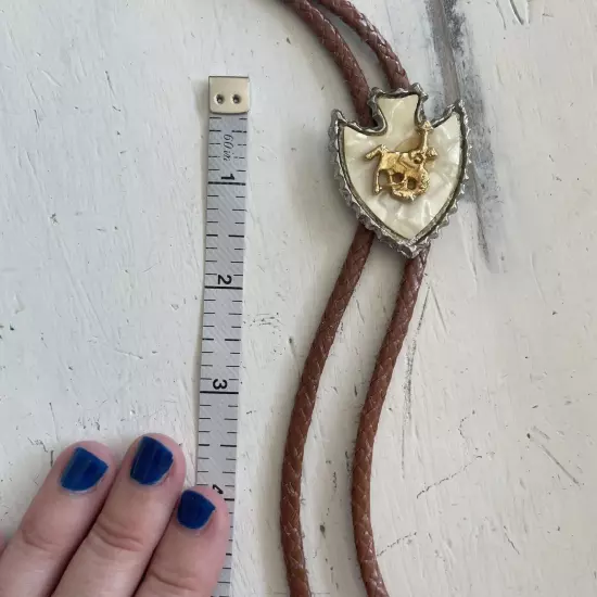 Vintage Bolo Tie Bucking Cowboy Country Western Rodeo