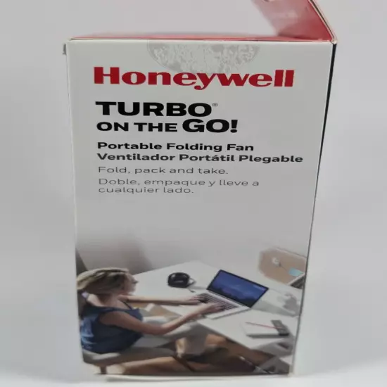 Honeywell Turbo on the Go! Portable Folding Fan Black HTD090B Carry, Hang, Stand