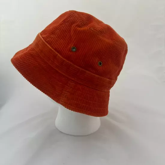 J. Crew Orange Corduroy 100% Cotton Bucket Hat Women's S/M