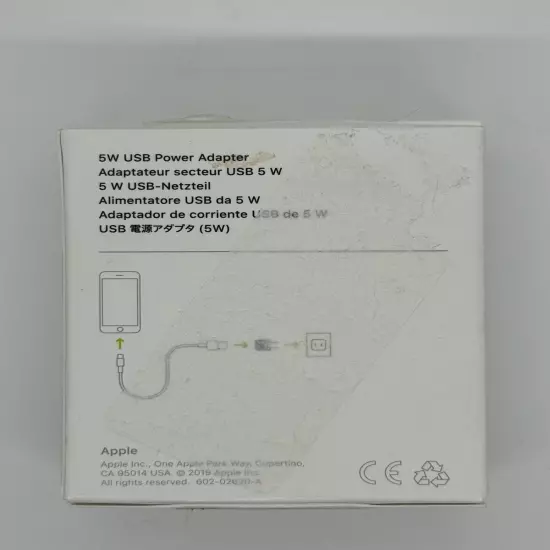 Apple A1385 5W USB Wall Charger Cube Power Adapter for iPhone - White MD810LL/A