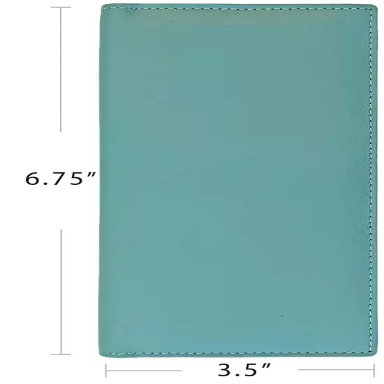 RFID Leather Checkbook Cover With Credit Card Slots and Pen Holder