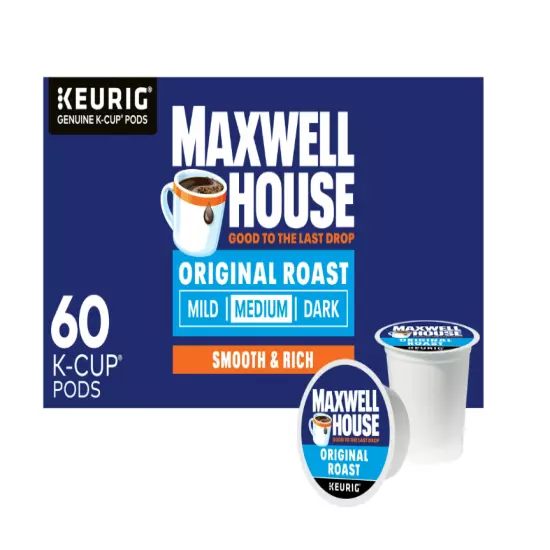 Maxwell House Original Roast Medium Roast K-Cup® Coffee Pods, 60 ct Box