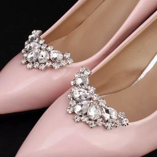 Sparkling Crystal Bridal Shoe Clips – Elegant Rhinestone Accents for Any Shoes