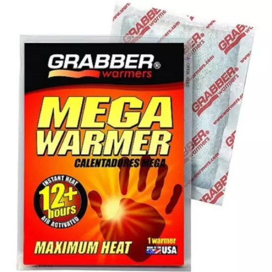 Grabber Heat Treat 12 hr MEGA WARMER Gloves Boots Pocket Instant Heat 1 PAIR