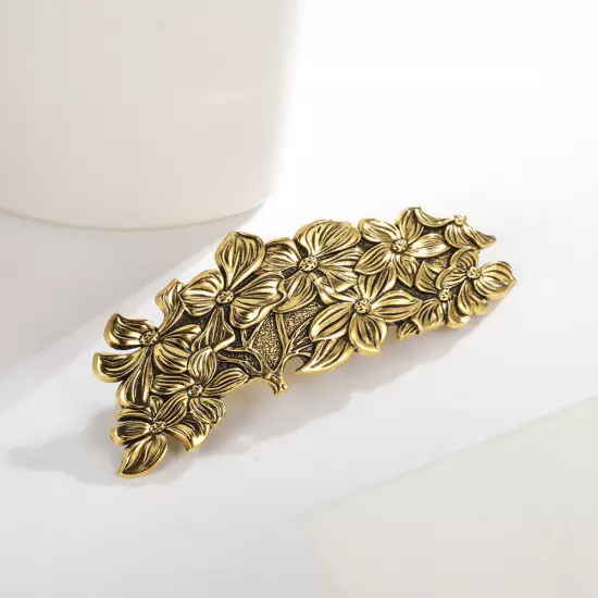 Amaxer French Flower Blossom Vintage Metal Barrette Hair Clip Styling Accessory