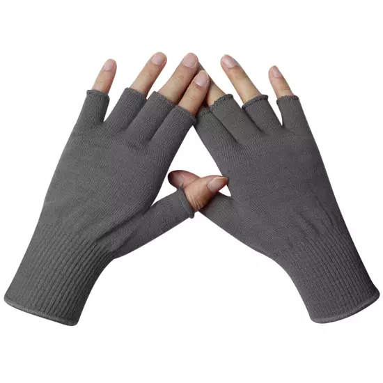 EvridWear Men Women Merino Wool Knit Liner Gloves Finger/Fingerless/Touchscreen