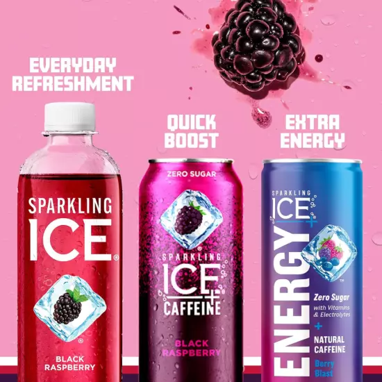 Sparkling Ice, Black Raspberry Zero Sugar Flavored Water With Vitamins