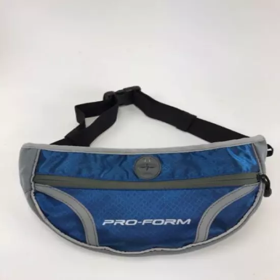 Pro Form Fanny Pack Blue 1.5 inch adjustable web waist strap Headphone port