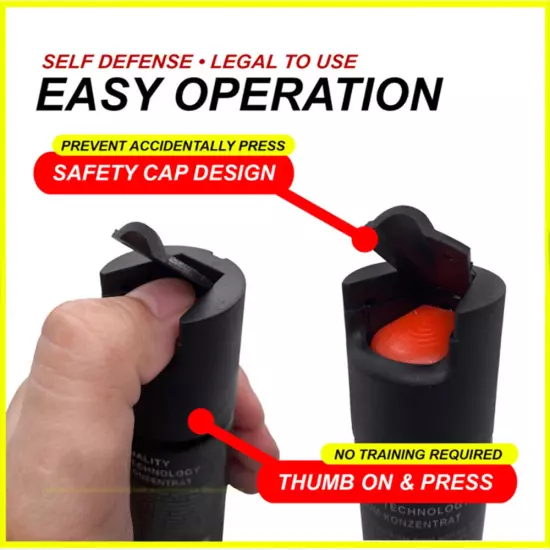 3 Police pepper spray 2oz unit safety lock self defense security