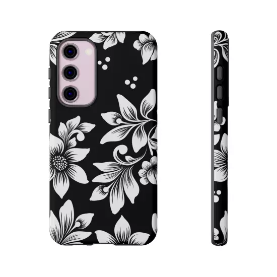 Black & White Floral Style - Tough Cases