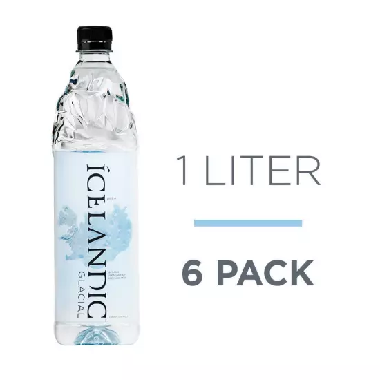 Icelandic Glacial Natural Spring Alkaline Water, 33.81 (Pack of 6)