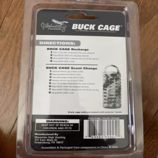 2 Foxworthy Outdoors Buck Cage Polymer Bead Scent Dispenser - Two Pack Orange