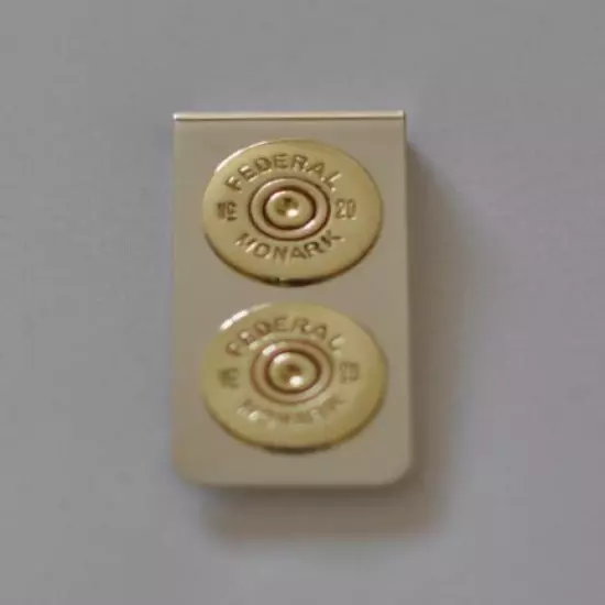 Vintage Federal Monark Double 20 Gauge Shotgun Shell Money Clip Trap Shooting