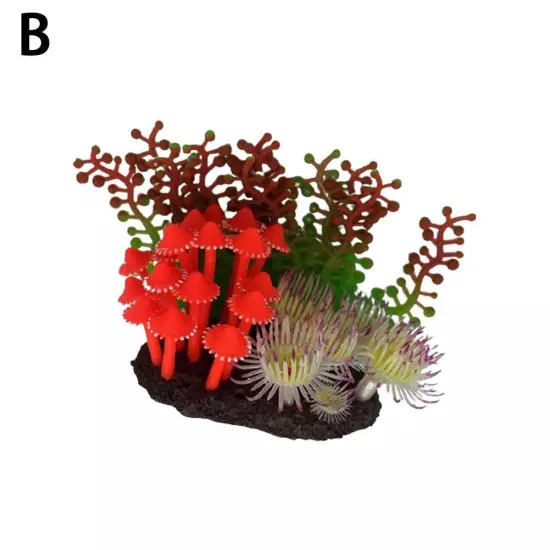 Artificial TPR Coral Decoration Aquarium Fish Tank Ornaments Landscap