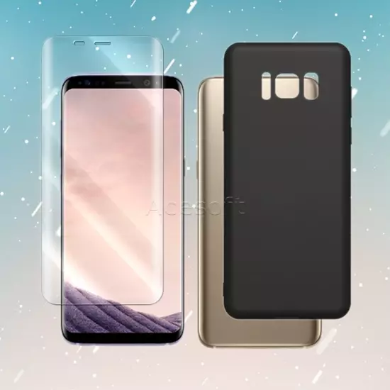 High Definition Screen Protector Film and Case for Samsung Galaxy S8 SM-G950U US