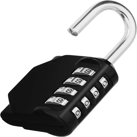 Lock 4 Digit Combination Padlock Outdoor School Lock Gym Lock and Black Lock