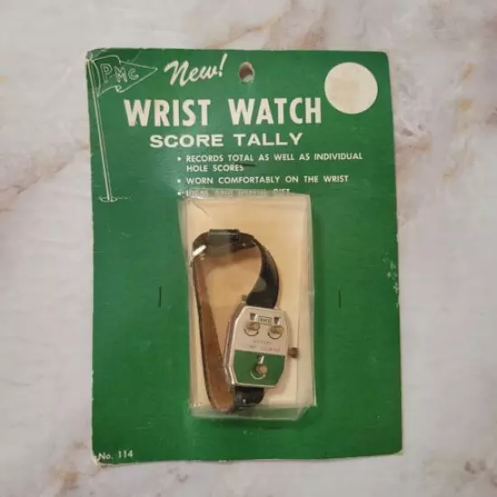 Vintage Golfers Scorer Wrist Score Keeper Stroke Counter Golf Watch Wristband