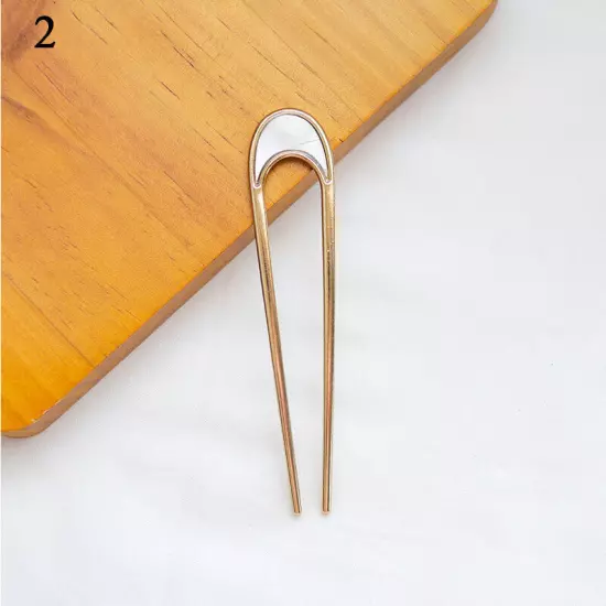 Women Hair Pin U Shaped Fork Stick French Fashion Hairstyle Metal Hair Clips -