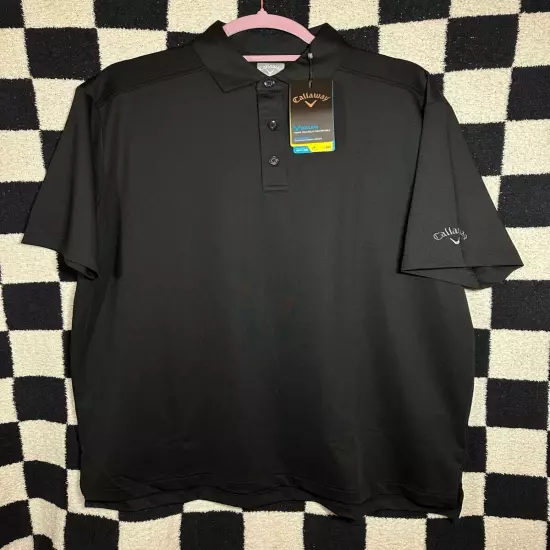 Callaway Opti-Dri Men's Golf Polo Shirt, Medium - Black