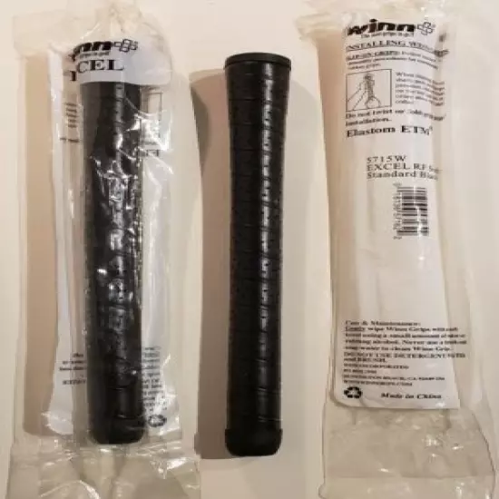 PAIR OF 2 NEW WINN MENS EXCEL SOFT STANDARD BLACK GOLF GRIP