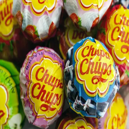 100xBest Chupa Chups Lollipop Assorted Flavour Bulk Kids Lollies Candy Bag 1.2kg