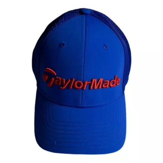 Taylormade Mens Tour Cage Fitted Hat Golf Cap Blue Size L/XL New 2022