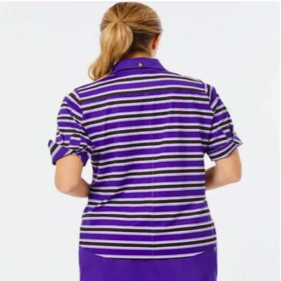 Women's Belyn Key Keystone Half Zip Polo Small Purple - size L - MSRP $112