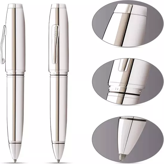 CROSS Ballpoint Pen Coventry Free Engraving Gift Idea Box Chrome Silver Quality