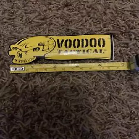 Voodoo Tactical Yellow Vinyl Sticker/Decal GunTactical AR AK Hunting Approx 4.5”