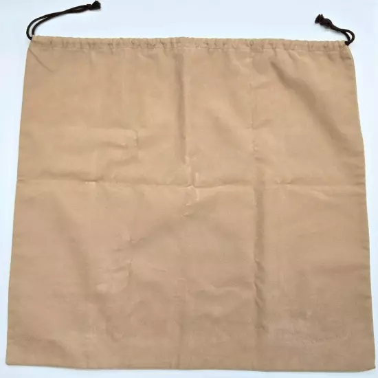 Hermes Dust Bag Brown Beige Cloth Women String Logo Auth France