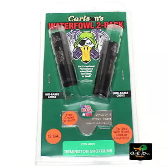 CARLSON'S REMINGTON 12GA EXTENDED 2 PACK WATERFOWL CHOKE TUBE SET FREE WRENCH 