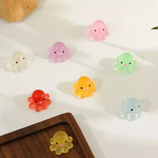 Cartoon Mini Octopus Luminous Toys Fish Tank Aquarium Decoration Accessories Sn