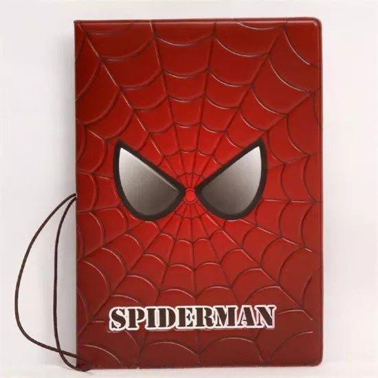 Spiderman Passport Cover Travel PVC Leather 3D Batman Passport Holder Card Cover