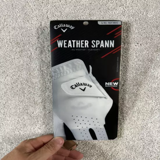 Callaway Golf Gloves Weather Spann Single Pack Men's CAD Righ Hand Large White