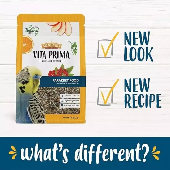 Sunseed Vita Prima Wholesome Nutrition Parakeet Food, 2 LBS