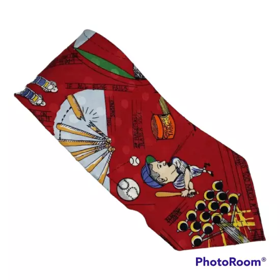 Nicole Miller 1992 Men's Collectible Baseball Game Necktie 58" 100% Silk 