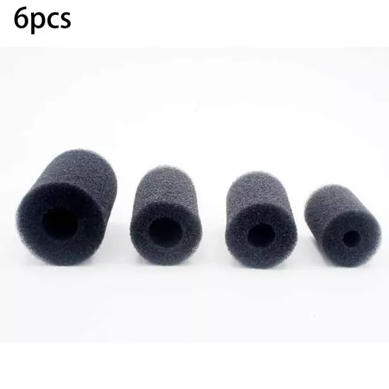 6x Overflow Filter Box Intake Round Pre-Filter Foam Sponge Fish Aquarium Replace