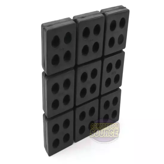 24 Pack ﻿﻿Anti Vibration Pad Isolation Dampener All Rubber Heavy Duty ﻿6x6x3/4"