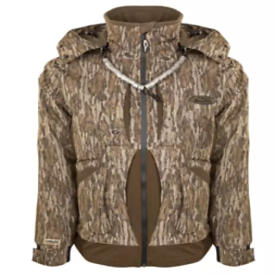 Drake Waterfowl Guardian Flex Jacket Mens Size SMALL Bottom Land Camo SALE