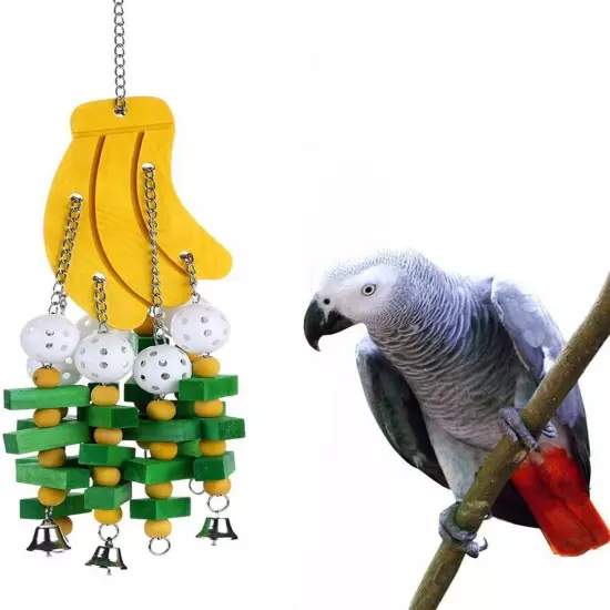 Medium Large Bird Chew Toy Wood Block for Parrot Parakeet Cockatiel Conure Cocka