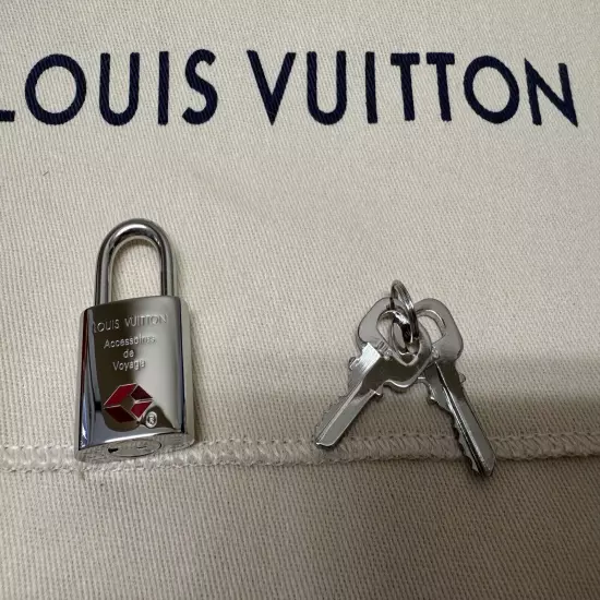 LOUIS VUITTON TSA FUNCTION SECURITY LUGGAGE PALLADIUM LOCK U12 & KEYS NEW! RARE