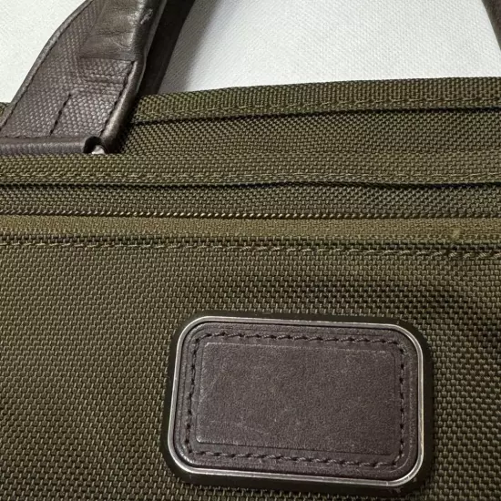 Tumi Alpha2 Deluxe Portfolio Khaki 2Way Briefcase