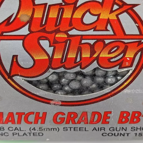 Vintage Sealed Daisy Quicksilver Match Grade BBs 4.5mm Zinc Plated 1500 Ct Shot