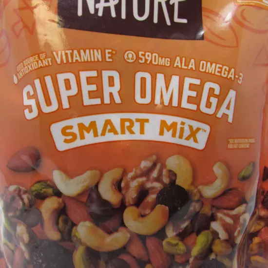 Second Nature Super Omega Smart Snack Mix 10oz Gluten Free 4G Protein Nuts NEW