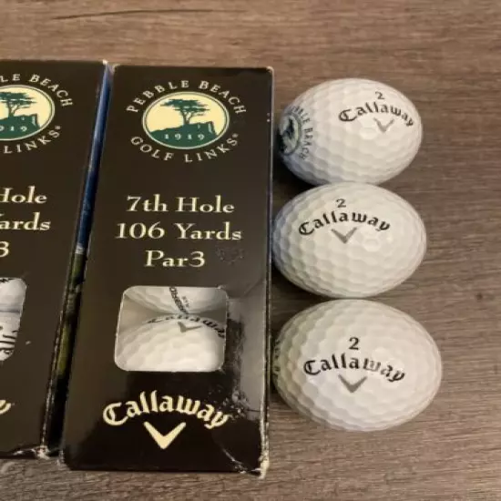 Pebble Beach 7th Hole Par 3 Callaway Golf Ball Lot