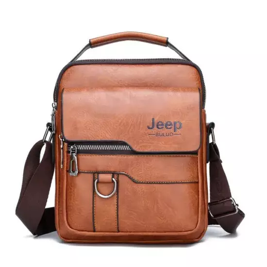 JEEP Crossbody Messenger Bags Business Casual Handbag Brand Shoulder Leather Bus