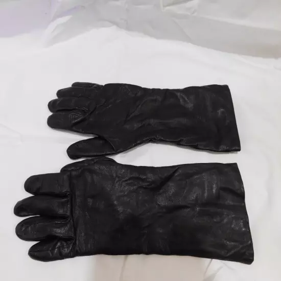 PORTOLANO High wrist leather gloves with cashmere lining Size 7.5