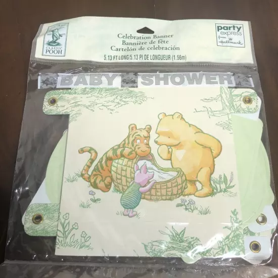 Classic Winnie the Pooh Baby Shower Party Supplies Hallmark Banner Plates For 8