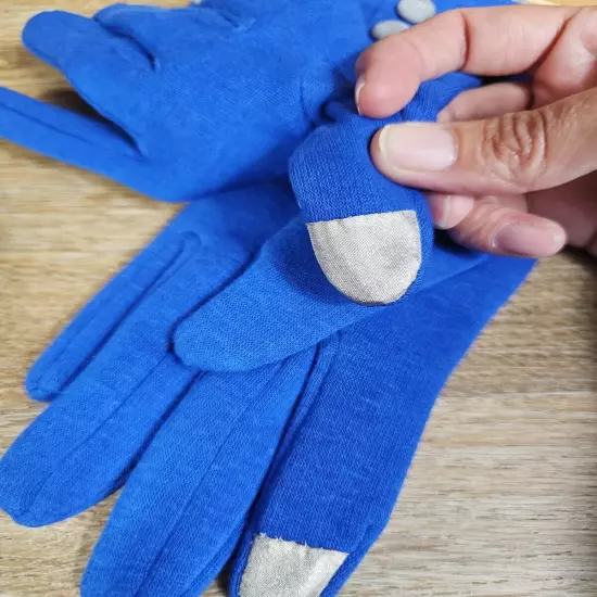 Women’s Fanfare Gloves Smart Touch Blue One Size Fits Most Very Soft